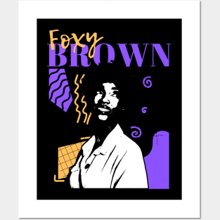 Foxy brown retro style Posters and Art